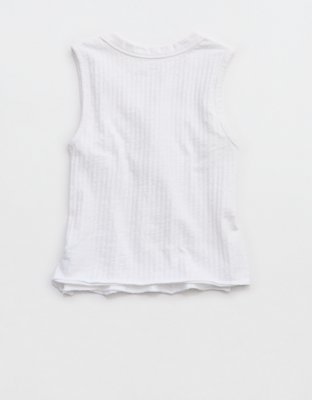 Aerie Shadow Stripe Henley Tank Top