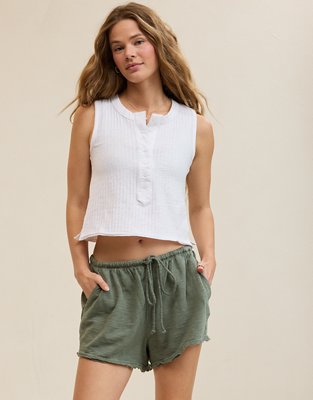 Aerie Shadow Stripe Henley Tank Top