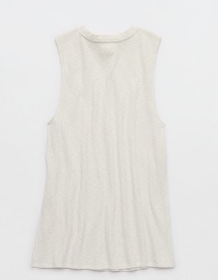 Aerie Textured Rib Tunic Tank Top