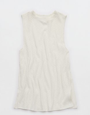 Aerie Textured Rib Tunic Tank Top