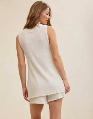 Aerie Textured Rib Tunic Tank Top | Aerie