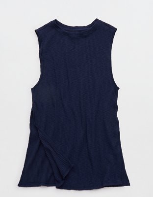 Aerie Textured Rib Tunic Tank Top