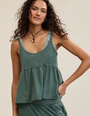 AE Crew Neck Swing Tank Top | American Eagle