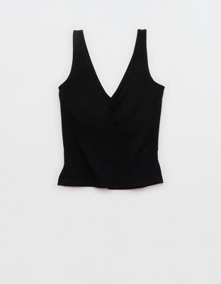 Aerie Double V-Neck Braless Tank Top