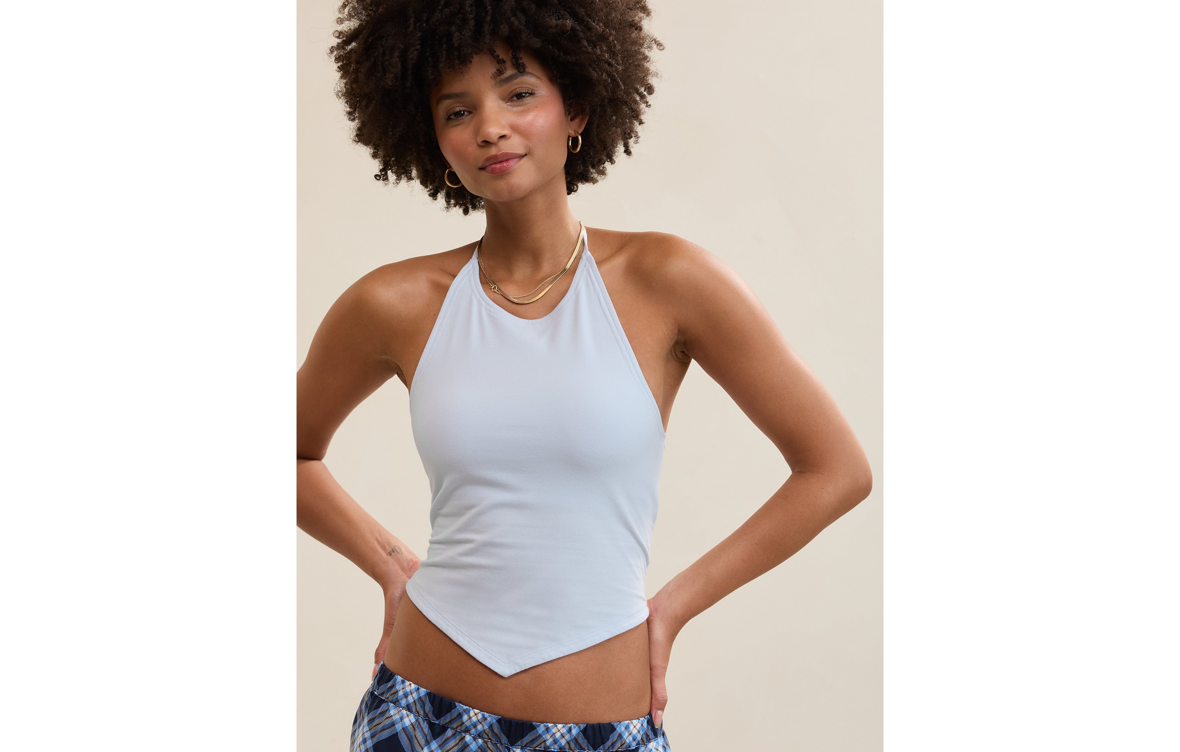 Aerie Handkerchief Hem Braless Tank Top