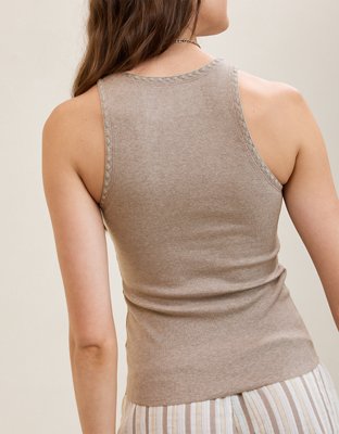Top sin mangas con cuello alto Aerie