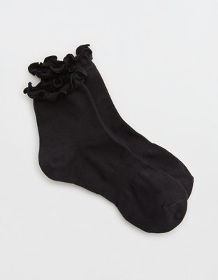 Ribbed ruffle socks Set of 3