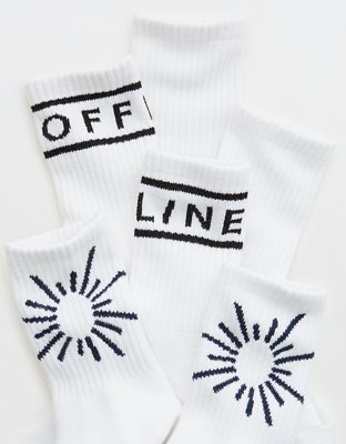 OFFLINE By Aerie Crew Sock 3-Pack