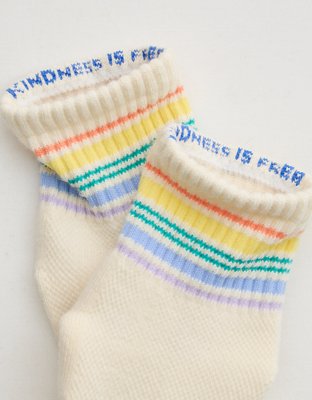 OFFLINE By Aerie Mesh Pride Short Crew Sock