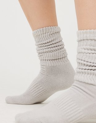 Scrunchy Slouch Socks - Off White