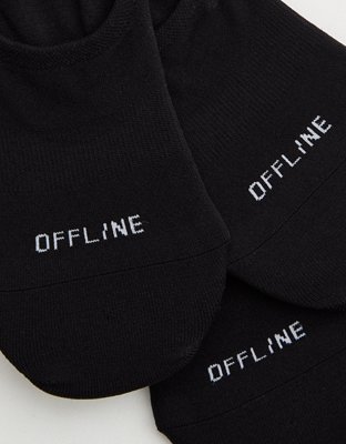 Носки Offline, невидимые под одеждой, 3 шт. — Aerie, цвет: Насыщенный чёрный — фото 2