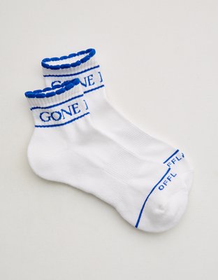 OFFLINE By Aerie Scalloped Short Crew Socks