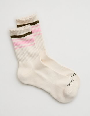 OFFLINE By Aerie Scalloped Crew Socks