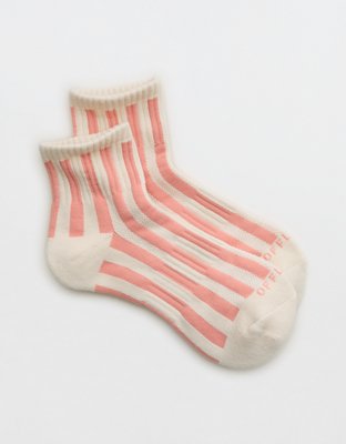 OFFLINE By Aerie Mesh Short Crew Sock