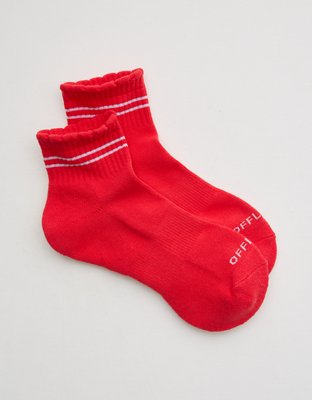 OFFLINE By Aerie Scalloped Short Crew Socks