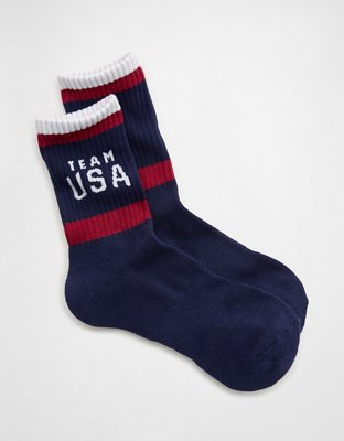 OFFLINE By Aerie Team USA Collection Crew Socks