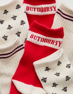 OFFLINE By Aerie Holiday Crew Sock 3-Pack