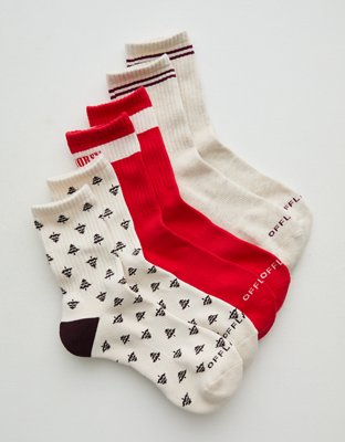 OFFLINE By Aerie Holiday Crew Sock 3-Pack