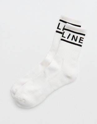 OFFLINE By Aerie Graphic Crew Socks