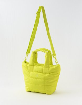 Luxe quilted puffer tote bag