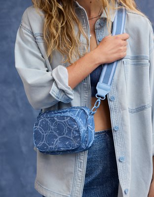 AE x Aerie Match Made In Denim Smiley® Makin' Moves Crossbody Bag