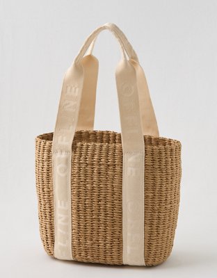 OFFLINE By Aerie Rafia Mini Bag