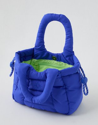 Женские сумки Offline By Aerie Puff Love Handle Mini Tote, цвет: Кобальтовый — фото 2