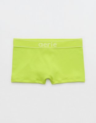 Shop Aerie Seamless Logo High Waisted Boyshort Underwear online