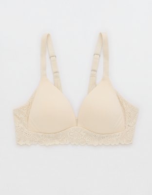 line Aerie Real Happy Demi Lightly Lined Bra, Medium Heather, Aerie for American  Eagle