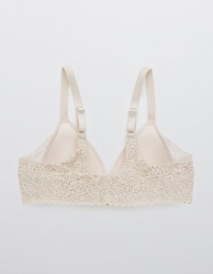 Aerie Real Sunnie Wireless Lightly Lined Blossom Lace Bra