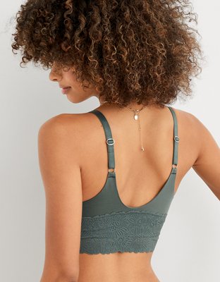 Real Sunnie Wireless Lightly Lined Bloom Lace Trim Bra