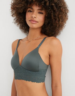 Real Sunnie Wireless Lightly Lined Bloom Lace Trim Bra