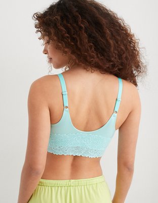 Real Sunnie Wireless Lightly Lined Bloom Lace Trim Bra