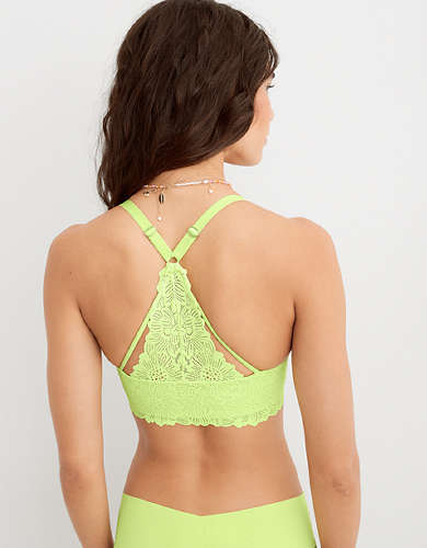 Real Sunnie Wireless Lightly Lined Bloom Lace Applique Bra