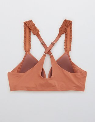 Aerie Real Sunnie Wireless Lightly Lined Blossom Lace Strap Bra