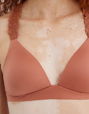Aerie Real Sunnie Wireless Lightly Lined Blossom Lace Strap Bra