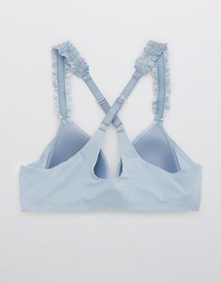 Aerie Real Sunnie Wireless Lightly Lined Blossom Lace Strap Bra