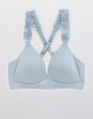 Aerie Real Sunnie Wireless Lightly Lined Blossom Lace Strap Bra
