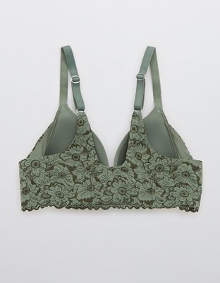 Aerie Real Sunnie Wireless Lightly Lined Blossom Lace Bra