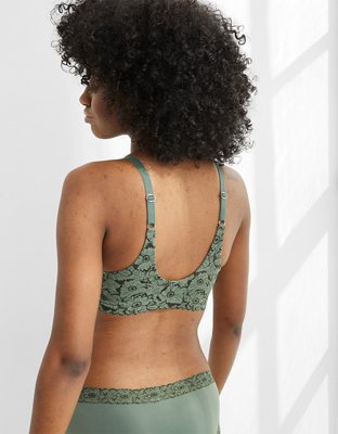 Aerie Real Sunnie Wireless Lightly Lined Blossom Lace Bra