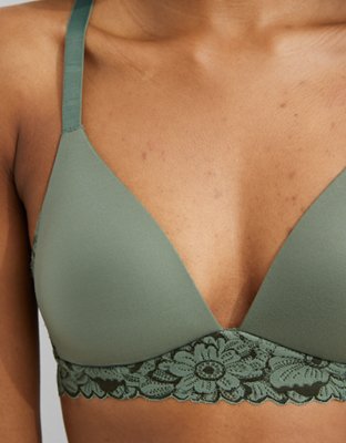 Aerie Real Sunnie Wireless Lightly Lined Blossom Lace Bra