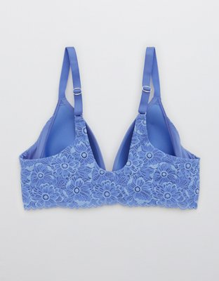 Aerie Real Sunnie Wireless Lightly Lined Blossom Lace Bra