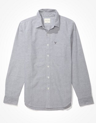 AE Slim Fit Solid Oxford Button-Up Shirt