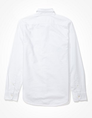 AE Camisa Oxford Slim Fit de color liso con botones