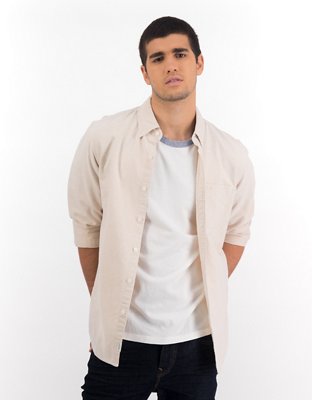 AE Slim Fit Solid Oxford Button-Up Shirt