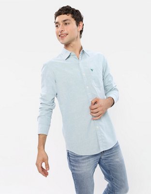 AE Slim Fit Solid Oxford Button-Up Shirt