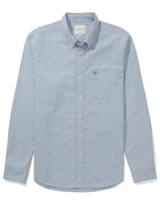 AE Slim Fit Solid Oxford Button-Up Shirt