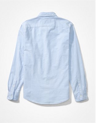 AE Camisa Oxford Slim Fit de color liso con botones