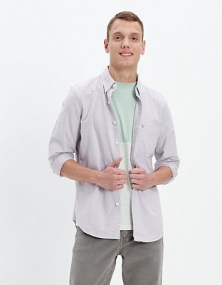 AE Slim Fit Solid Oxford Button-Up Shirt