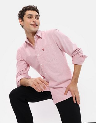 AE Slim Fit Solid Oxford Button-Up Shirt